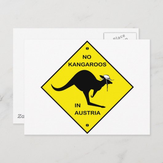 Geen kangoeroes in Oostenrijk! Briefkaart (Voorkant / Achterkant)