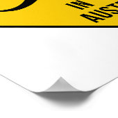 Geen kangoeroes in Oostenrijk Grappig kangoeroe ge Poster (Hoek)