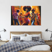 Geen kans, zwarte kunst, Afro-Amerikaanse Canvas Afdruk (Insitu (Slaapkamer))