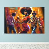 Geen kans, zwarte kunst, Afro-Amerikaanse Canvas Afdruk (Insitu (Houten vloer))