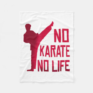 Geen Karate Geen Leven Martial Arts T Shirt Fleece Deken