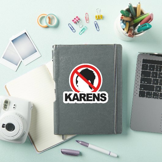 "GEEN KARENS" Aangepaste afsnijding van vinylStick Sticker (iPad Cover)
