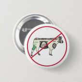 Geen kaskoeien ronde button 5,7 cm (Voorkant /achterkant)