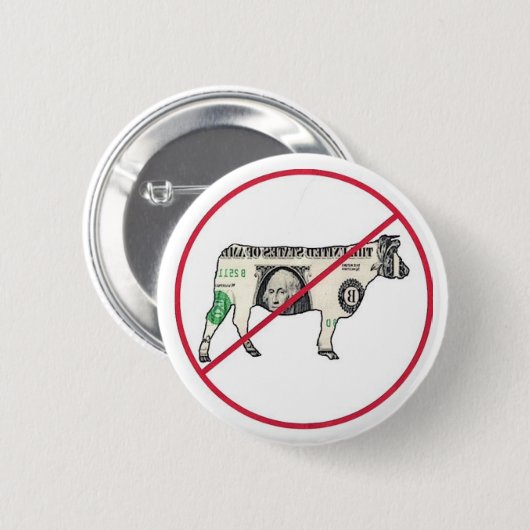 Geen kaskoeien ronde button 5,7 cm (Voorkant /achterkant)