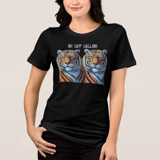 GEEN KAT DIE BELT Tri-Blend SHIRT (Voorkant)