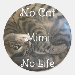 Geen Kat Geen Leven Ronde Sticker