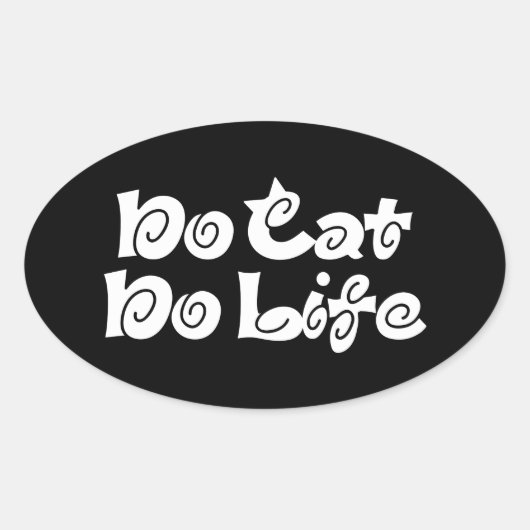 Geen kat Geen levensovaal Sticker (Voorkant)