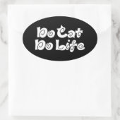 Geen kat Geen levensovaal Sticker (Tas)
