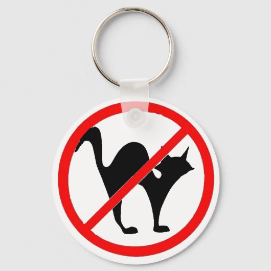 Geen katten.! sleutelhanger (Voorkant)