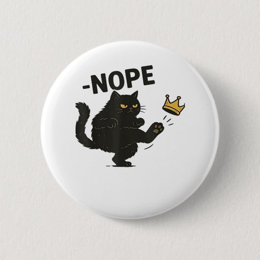 Geen kattenkoningen in Amerika Ronde Button 5,7 Cm (Voorkant)