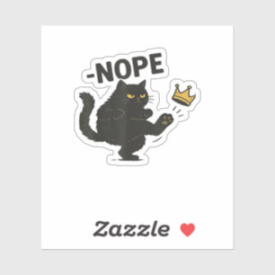 Geen kattenkoningen in Amerika Sticker