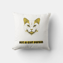 Geen kattenliefhebber – Kattengezicht Worpkussen Kussen