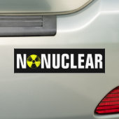 Geen kernenergie bumpersticker (Op auto)