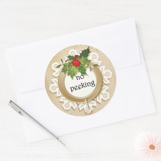 Geen kerst ronde sticker (Envelop)