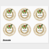 Geen kerst ronde sticker (Vel)