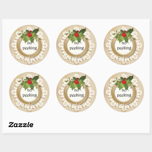 Geen kerst ronde sticker (Vel)