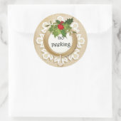 Geen kerst ronde sticker (Tas)