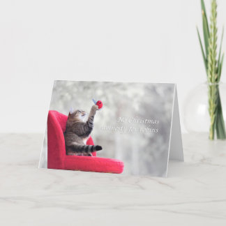 Geen kerstamnestie voor robins feestdagen kaart