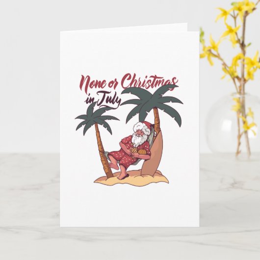 Geen kerstcadeau in juli kaart (Gele Bloem)