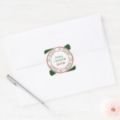 Geen kerstcadeautjes vierkante sticker (Envelop)