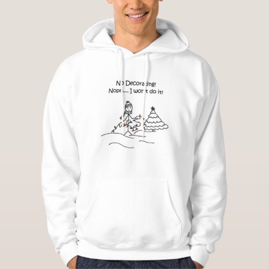Geen kerstdecoratie T-shirt (Voorkant)