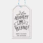 Geen kerstfeestdag cadeaulabel (Achterkant)