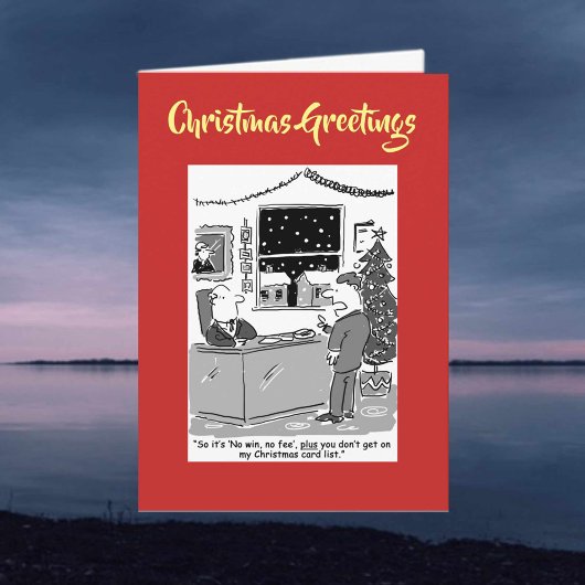 Geen kerstkaart voor Win No Fee-advocaten Feestdagen Kaart