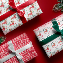 Geen kerstkeuken in Dachshund Dog Inpakpapier Vel