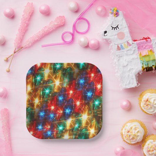 Geen kerstlampjes vereist papieren bordje (Feest)