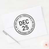 Geen kerstmis openen ronde sticker (Envelop)
