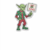 Geen Kerstmis – Rebel Alien Stijl Sticker (Voorkant)