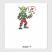 Geen Kerstmis – Rebel Alien Stijl Sticker (Vel)
