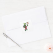 Geen Kerstmis – Rebel Alien Stijl Vierkante Sticker (Envelop)