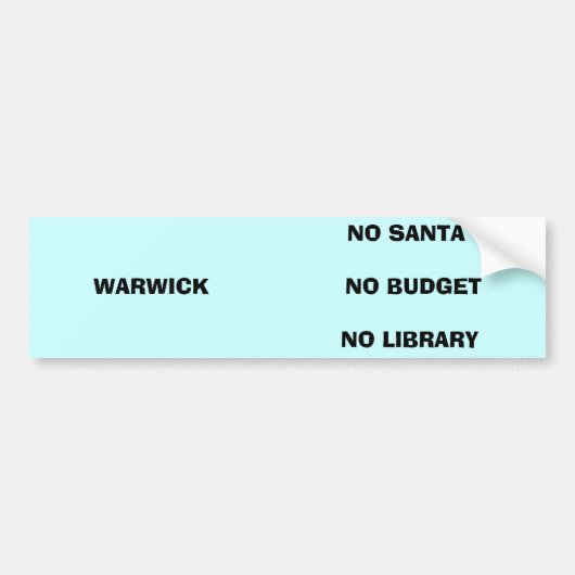 GEEN KERSTOORLOG... BUMPERSTICKER (Voorkant)