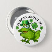 Geen kikker die St. Patrick's Day Button kust (Voorkant /achterkant)
