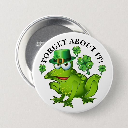 Geen kikker die St. Patrick's Day Button kust (Voorkant /achterkant)