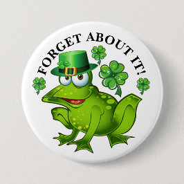 Geen kikker die St. Patrick's Day Button kust