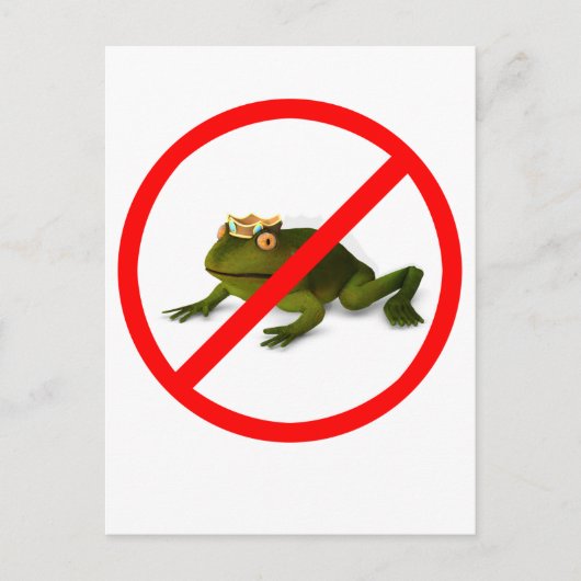 Geen kikkers meer! briefkaart (Voorkant)
