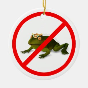 Geen kikkers meer! keramisch ornament