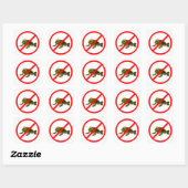 Geen kikkers meer! vierkante sticker (Vel)