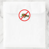 Geen kikkers meer! vierkante sticker (Tas)