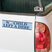 Geen kind heeft een tijd achter gelaten bumpersticker (Op Truck)