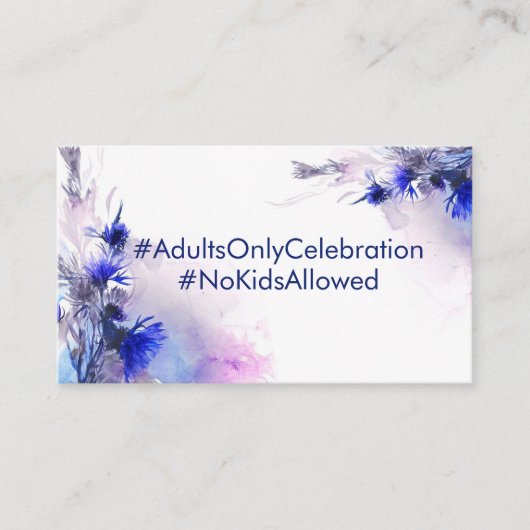 Geen kinder aankondiging bruiloft Korenbloem Rever (Voorkant)