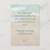 Geen Kinder Berichten Beach Scene Enclosure Kaarte Informatiekaartje (Voorkant)