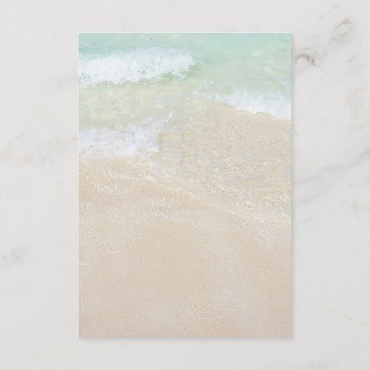 Geen Kinder Berichten Beach Scene Enclosure Kaarte Informatiekaartje (Achterkant)