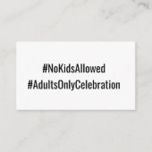 Geen KINDER bruiloft💍 Minimalistische Elegant Informatiekaartje (Voorkant)