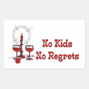 Geen Kinder Geen spijt Rechthoekige Sticker