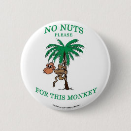 Geen kinder knop met een allergie voor noten! ronde button 5,7 cm