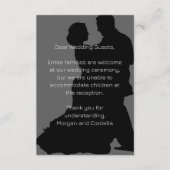 Geen Kinderen bij de bruiloft Dancing Couple Enclo Informatiekaartje (Voorkant)