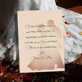 Geen Kinderen bij de bruiloft Dancing Couple Enclo Informatiekaartje